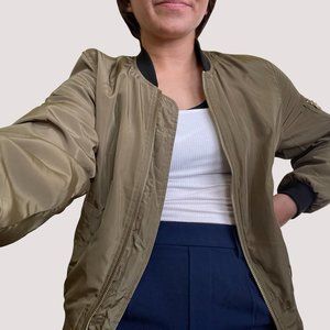 Army green/khaki bomber jacket